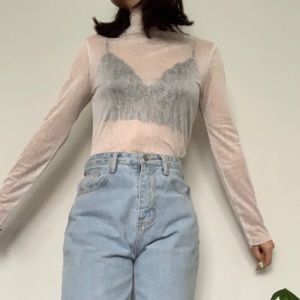 sheer turtleneck